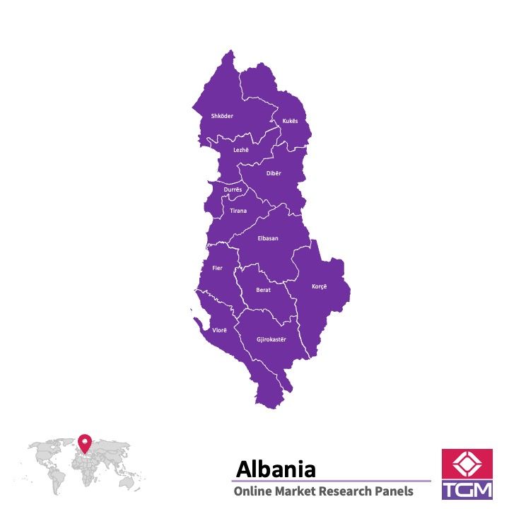 Panel online in Albania |  Ricerche di mercato in Albania