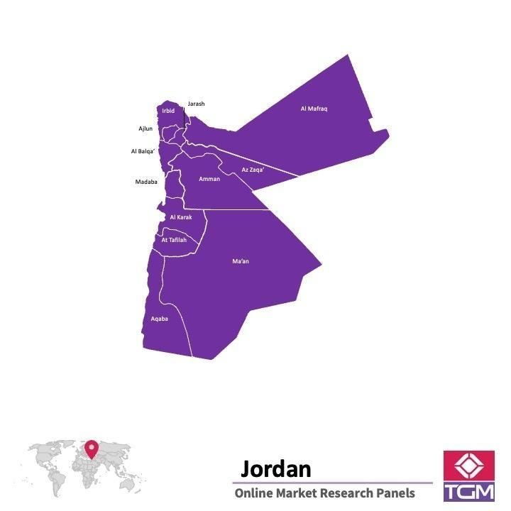 Panel online in Jordania |  Ricerche di mercato in Jordania
