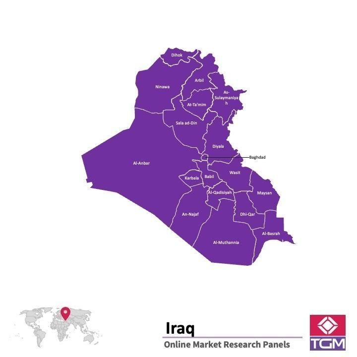 Panel online in Iraq |  Ricerche di mercato in Iraq