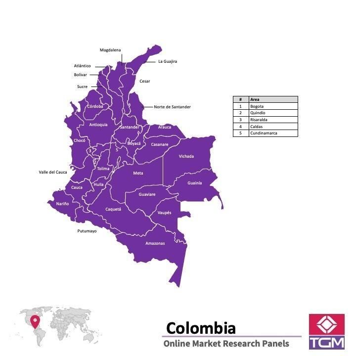 Panel online in Colombia |  Ricerche di mercato in Colombia